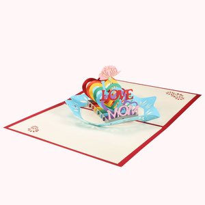 Carte de Vœux en Papier Carte 3D avec Thème de Fête des Mère Cadeau pour Maman