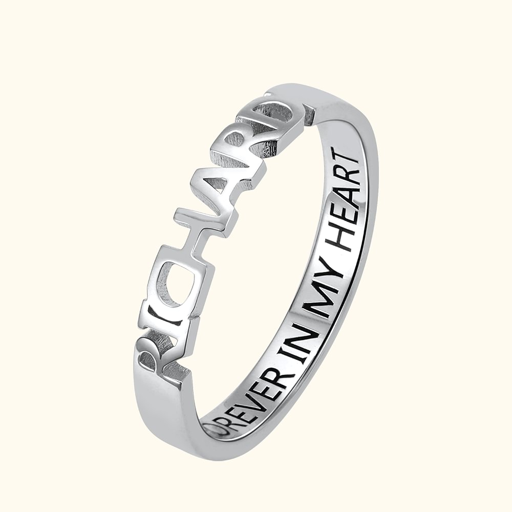 Personalised Engraved Stackable Name Rings