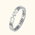Personalized Engraved Stackable Name Rings Sterling Silver Woman Jewelry Birthday Anniversary Gift for Women