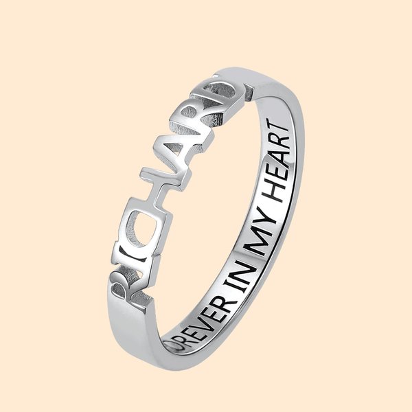 Personalisierte gravierte stapelbaren Namen Ringe Sterling Silber Frau Schmuck Geburtstag Jahrestag Geschenk für Frauen