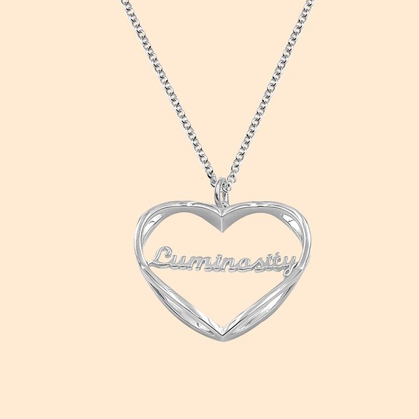Personalizado Corazón Infinito Collar de Plata de Ley con Nombre Dainty Jewelry Birthday Valentine's Day Gift for Women