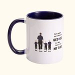 Mug Céramique Personnalisé avec Nom et Personnage de Père Enfant Cadeau Anniversaire pour Papa Police Pompier
