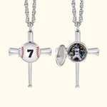 Collar personalizado con foto de béisbol y grabado