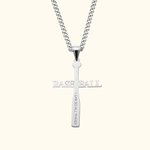 Baseball Kreuz Name Halskette