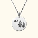 Collier en Cercle avec Prénom Personnalisé Collier avec Initiales et Arbre Reste Près de Moi Cadeau d'Anniversaire pour Femme | Callie
