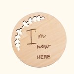 Set de 7 tarjetas de madera personalizadas para hitos del bebé