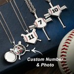 Collar personalizado con foto de béisbol y grabado