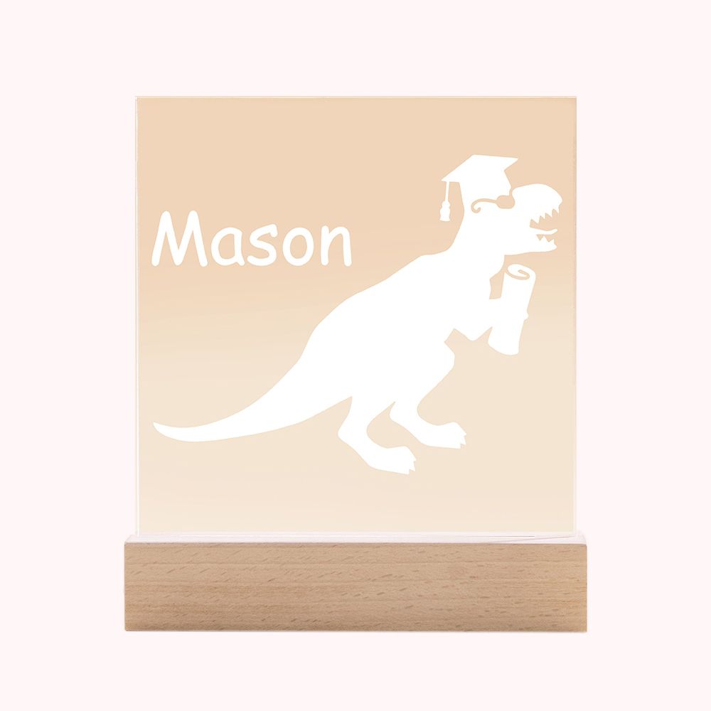 Dinosaur Night Light Engraved Name