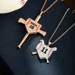 Collar personalizado con foto de béisbol y grabado
