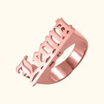 Old English Gothic Name Ring