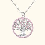 Collier en forme de cœur avec pierres de naissance personnalisées
