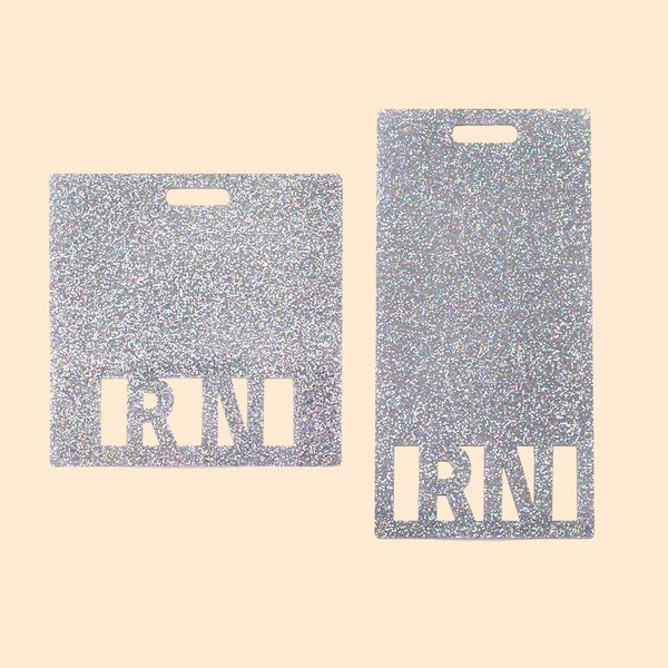 Badge identificativo personalizzato Glitter Buddy