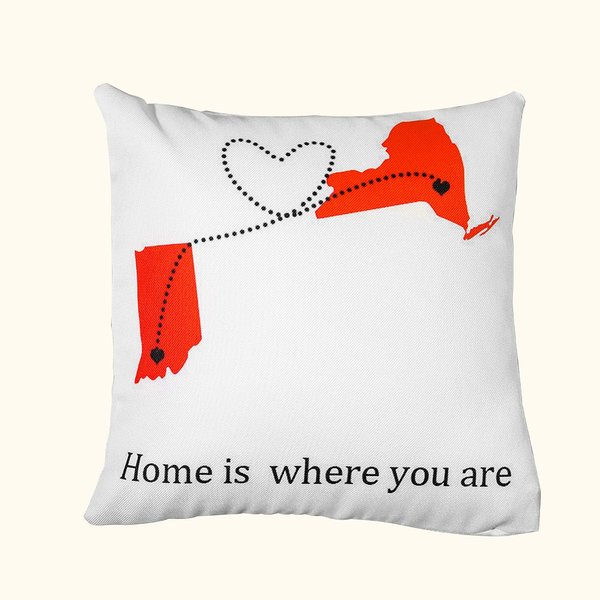 Coussin d'oreiller gravé pour relation à distance Cadeau pour couple