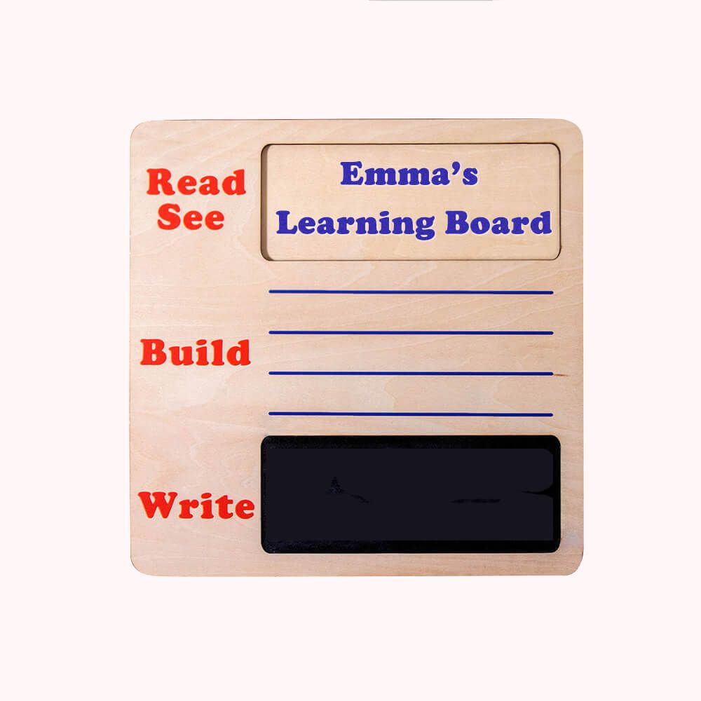 Educational Toy Wooden Read Build Write Learning Board