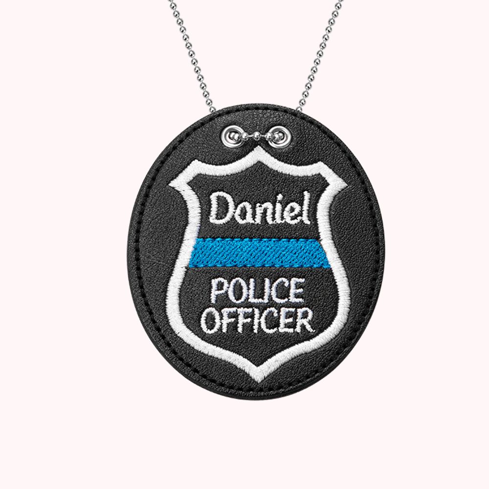 Benutzerdefinierter Name Junior Police Officer Badge für Kinder