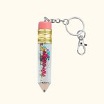 Porte-clés de Crayon Personnalisé du Nom au Laser avec Boule de Neige à Paillettes Cadeau de Remerciement pour Enseignant