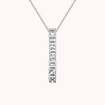 Collier de Barre Personnalisé avec Prénom Sculpté 3D Cadeau Anniversaire pour Femme