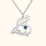 Collana con nome di nota musicale con pietra di nascita