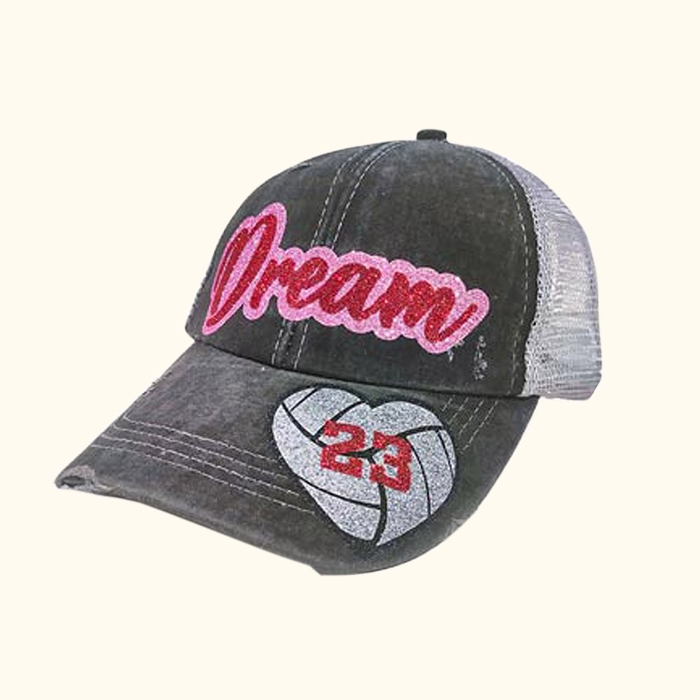Personalized Volleyball Hat Engraved Number & Name