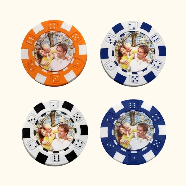 Pokerchips med foto och gravyr 25 st