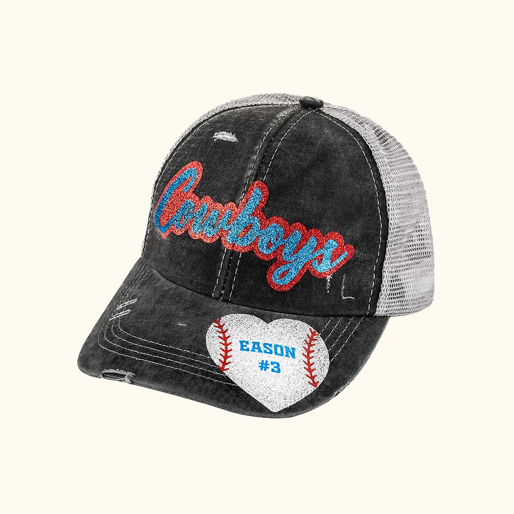 Personalized Baseball Hat Engraved Number & Name