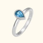 Bague en Argent Personnalisée Pierres de Naissance Cadeau de Fête des Mères pour Famille Maman