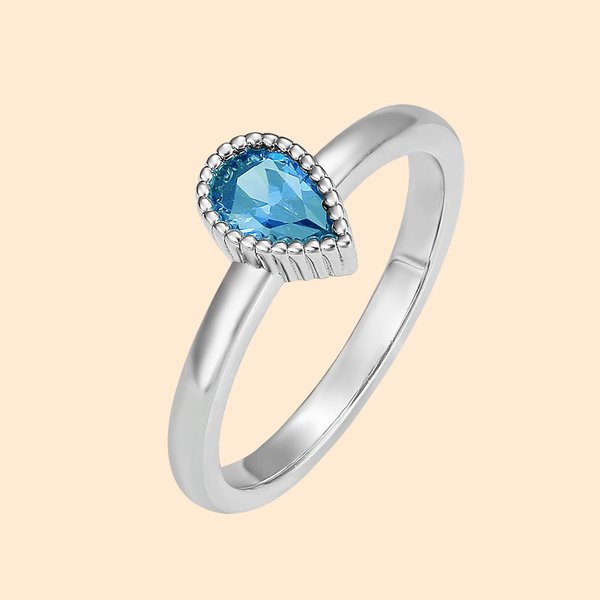 Anello personalizzato con pietre di nascita della famiglia della madre, argento sterling