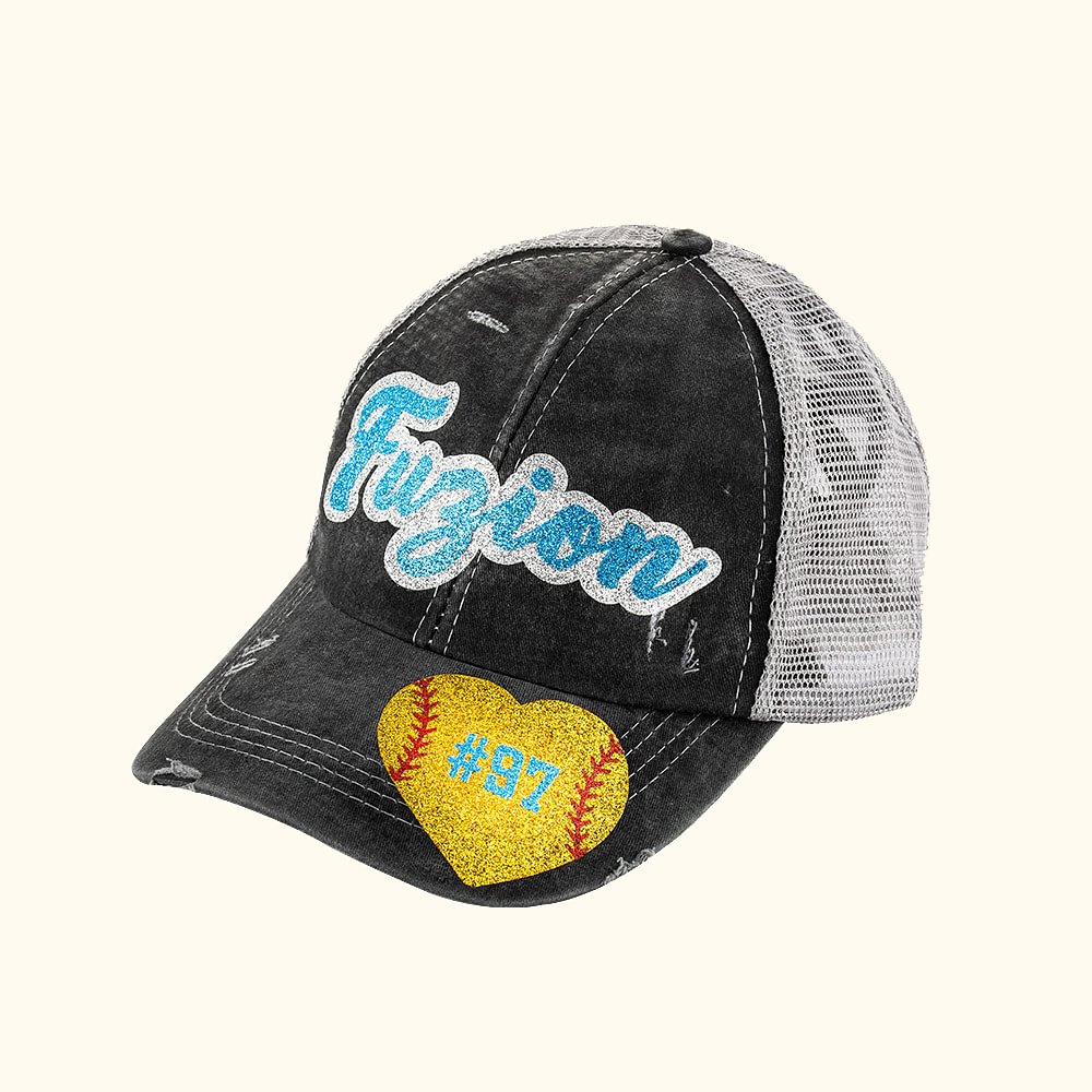 Personalized Softball Hat Engraved Number & Name