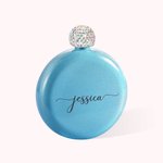 Personnalisé Flacon Rond Avec Couvercle En strass Cadeau de demoiselle d'honneur