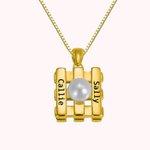 Build Home Pearl Necklace with Family Names