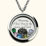 Collier Fête des Mères Arbre de Vie et Pierres Flottantes Personnalisées Cadeau pour Maman et Grand-Mère