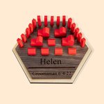 Organizador de piezas de madera personalizado
