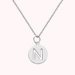 Pendentif Personnalisé avec Initiale Collier en Cercle Cadeau d'Anniversaire pour Femme