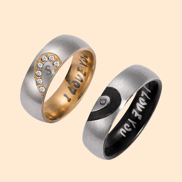 Ik hou van je initiële ringen set voor koppels