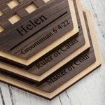 Organizador de piezas de madera personalizado