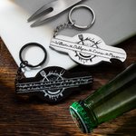 Personalized Names Bottle Opener Barbecue Family Keychain