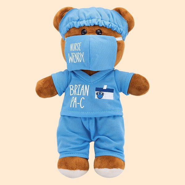 Jouet en Peluche avec Nom Personnalisé Médecin et Infirmière Cadeau d'Appréciation pour les Professionnels de la Médecine