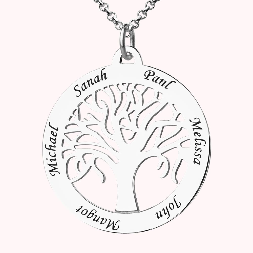 Personalised Tree Life Necklace Names