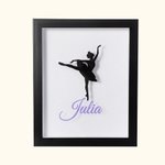 Marco de madera personalizado con nombre para niña bailarina Regalo de cumpleaños para niña bailarina