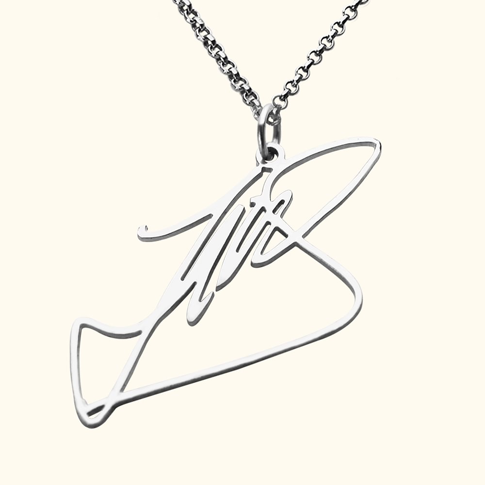 Personalisierte Halskette mit handschriftlicher Unterschrift