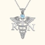 Medical Theme Caduceus Halskette für Krankenschwestern & Ärzte
