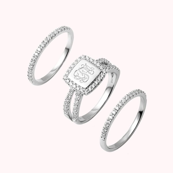 Stacking Monogram Ring for Women