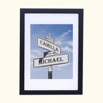 5th-50th Anniversary Family Street Sign Photo Print Frame