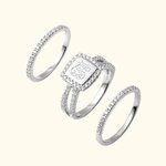 Anillo apilable con monograma para mujer