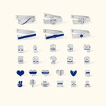 Thin Blue Line Charms decorativos para la correa del Apple Watch