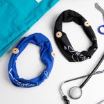 Personalisierte medizinische Krankenschwester Stirnband mit Knöpfen für Maske