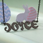 Collier Barre Prénom Personnalisé en Police de Lapin Cadeau d'Anniversaire Fête pour Femme Enfant