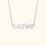 Conejito de Pascua personalizado adorable nombre collar para las mujeres