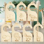 Personnalisable En bois Bébé Placard Séparateurs Artisanal 7 Ensemble