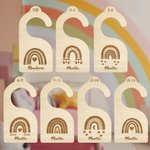 Personnalisable En bois Bébé Placard Séparateurs Artisanal 7 Ensemble